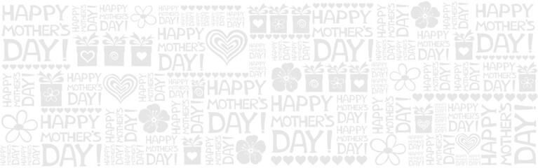 Happy Mother's Day!  I love you Mom. Best Mom ever. Lettering design. Seamless pattern for greetings card, invitation, poster, banner, calendar. holidays background. Good for textile fabric design. © Semiletava Hanna