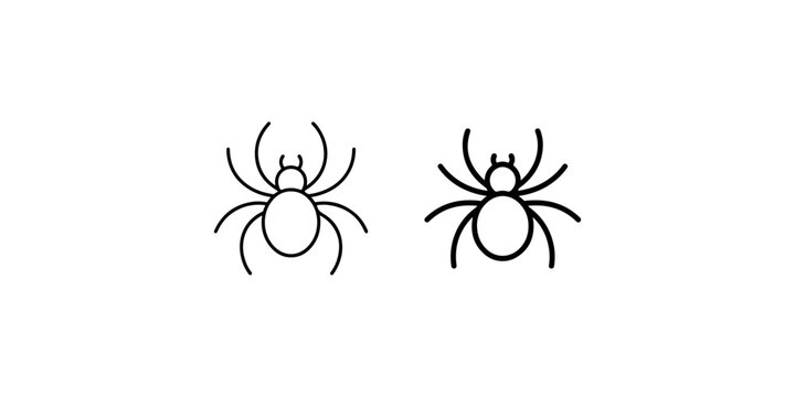 Spider icon outline creepy crawly arachnid symbol insect simple illustration for halloween and nature creepy crawly illustration simple icon