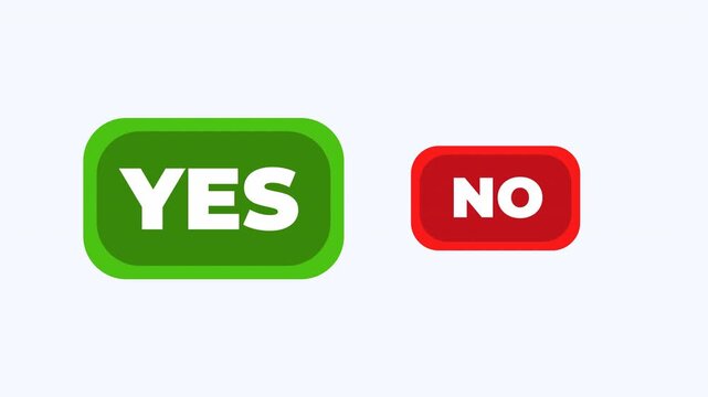 Yes in green and no in red buttons for decision making tools, survey websites, quizzes, online voting platforms, and feedback forms.
