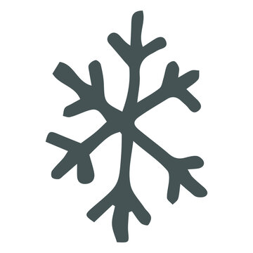 Snowflake hand drawn cartoon icon 27