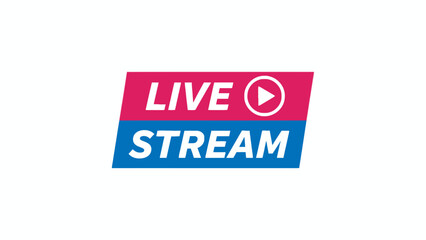 Obraz premium Live stream graphic icon for video broadcasting