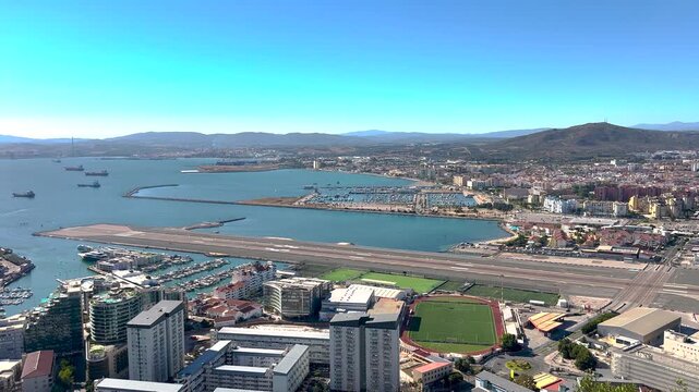 Strait of Gibraltar. 4k video.