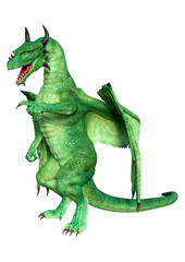 Obraz premium 3D Rendering Fairy Tale Dragon on White