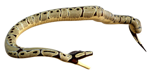 Naklejka premium 3D Rendering Ball Python on White