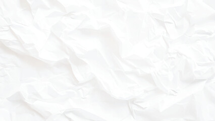 Obraz premium Texture of a white crumpled sheet of paper as a background.