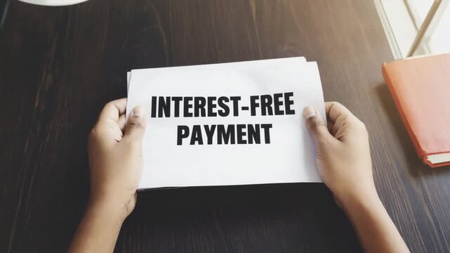 Interest-free payment contract.