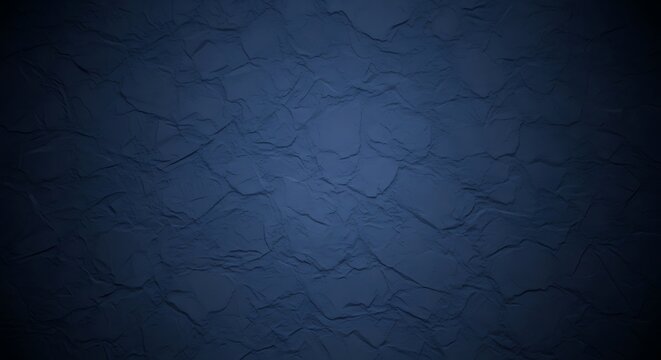 A dark blue abstract background featuring a rough textured surface with subtle light and shadow