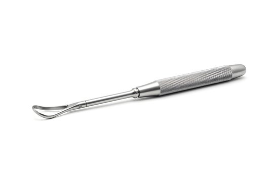 Premium Stainless Steel Adenoid Curette Surgical Instrument Isolated on White Background