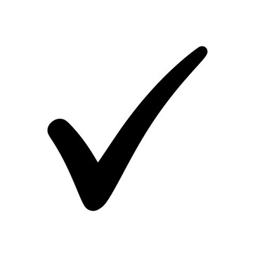 A black check mark symbol Vector, illustration