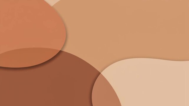 Abstract overlapping shapes background. Modern minimalist design concept. Earth toned layered paper effect with soft drop shadows.
