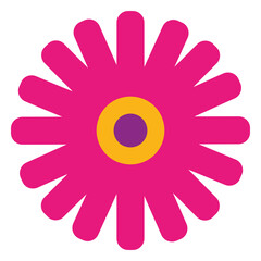 Obraz premium Magenta flower icon 4