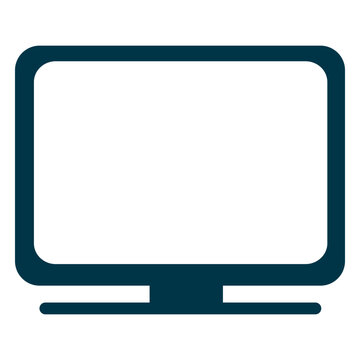 Blue monitor flat icon