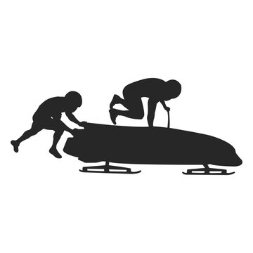 Snowmobiling silhouette