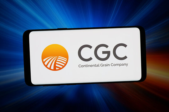Stuttgart, Germany - 03-18-2026: In this photo illustration, the logo of US business ContiGroup Companies Inc. (CGC) is displayed on a smartphone in front of abstract background on computer screen.