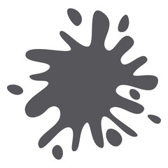 Obraz premium Splatter paint droplet splash silhouette