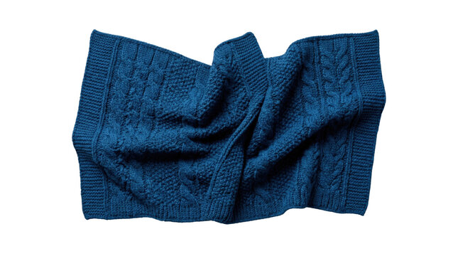 Teal blue cable knit wool blanket texture