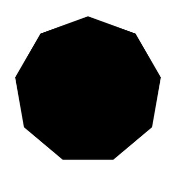 Nonagon shape silhouette