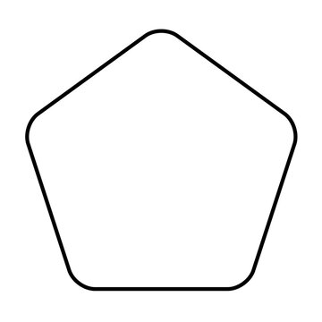 Rounded pentagon icon