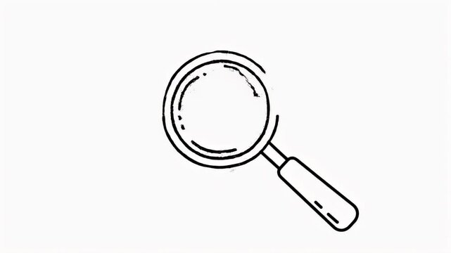 Magnifying glass icon representing search and discovery, a tool for detailed examination and investigation