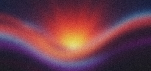 red orange yellow glow fluid mesh gradient with bold curve and glow. Eye-catching abstract design full of warmth. Suitable for marketing visuals, modern poster design, or mobile wallpapers. © S Clip