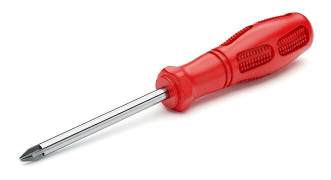 Reliable hand tool with an ergonomic red grip and cross-point tip perfect for mechanical work and DIY tasks.