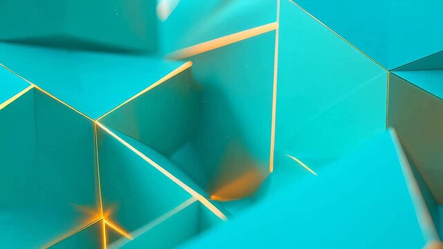 Abstract blue and orange geometric shapes