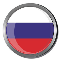 Obraz premium Russia round flag