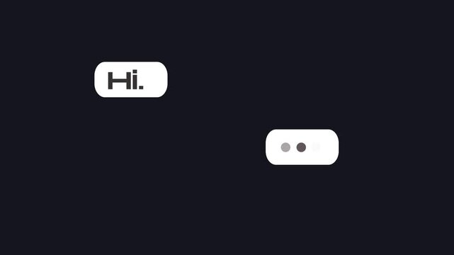 Typing text replying to message in phone imessage animated chat