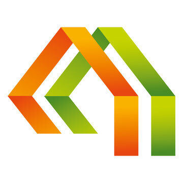 Triangles house icon