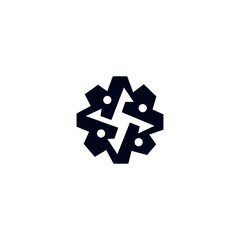 Naklejka premium Circle creative style logo template design