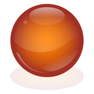 Orange marble ball