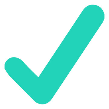 Blue flat check mark