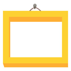 Yellow photo frame © Vexels