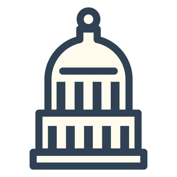 Usa capitol stroke icon