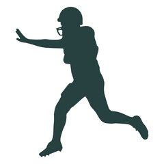 American football player pushing silhouette © Vexels
