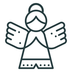 Obraz premium Christmas ornament angel icon