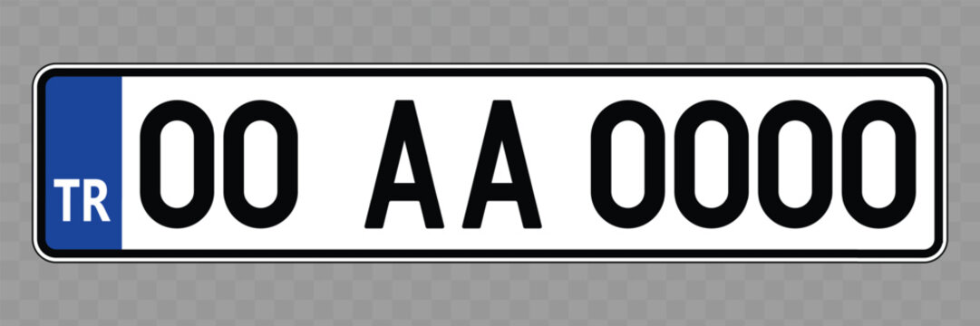 Turkish license plate
