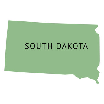 South dakota state plain map