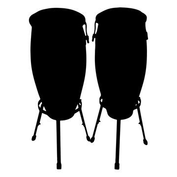 Congas musical instrument silhouette