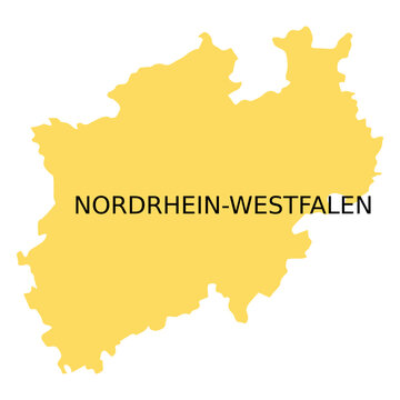 North rhine westfalia state map