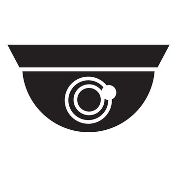 Dome security camera flat icon