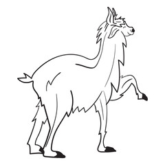 Naklejka premium Llama animal stroke