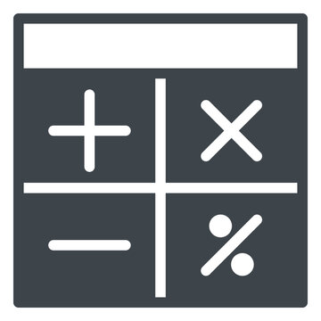 School calculator flat icon
