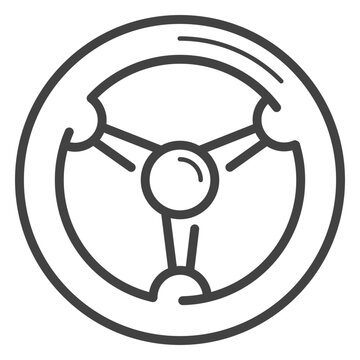 Racing wheel stroke icon