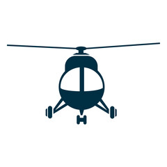 Light helicopter front view silhouette © Vexels