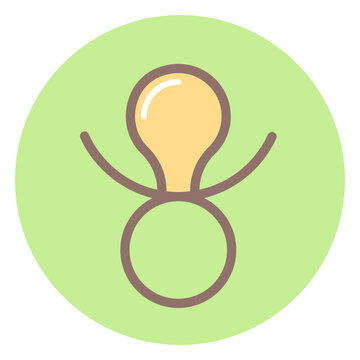Baby pacifier circle icon