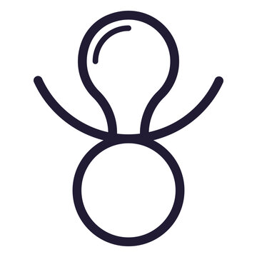 Baby pacifier stroke icon