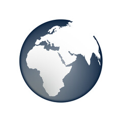 Naklejka premium Earth africa asia europe icon