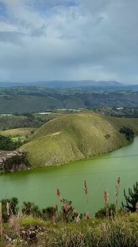 Peaceful Lake Yambo on a Sunny Afternoon (Lake Yamba, Ecuador)