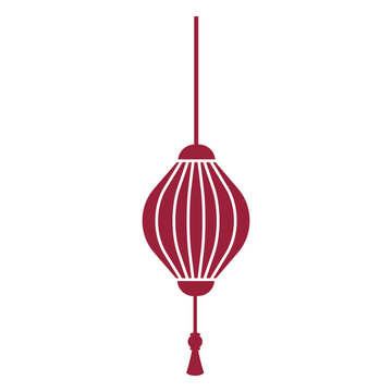 Chinese lantern silhouette